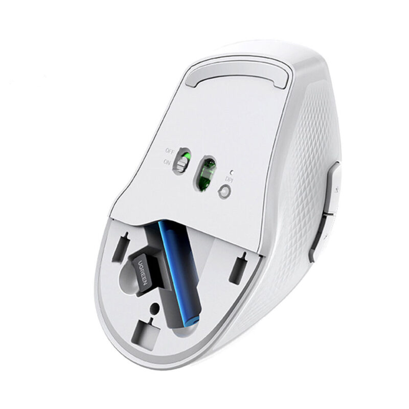 Mouse Bluetooth SemFio Ugreen Sensor 4000Dpi 2,4G Branco