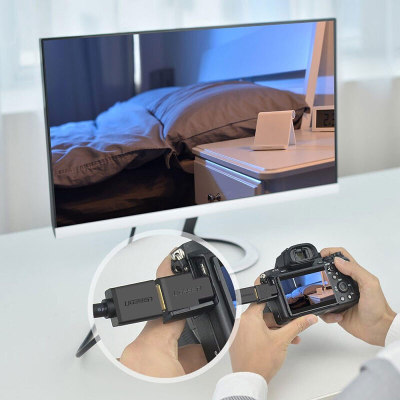 Adaptador de Vídeo Ugreen Micro Hdmi p/Hdmi Fêmea Preto