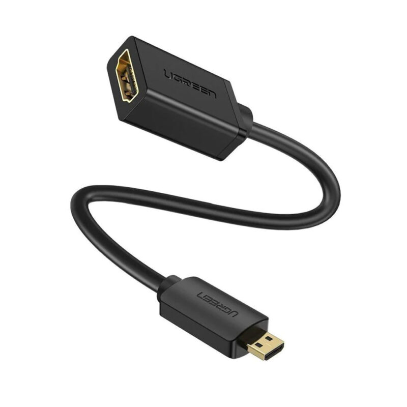 Cabo Adaptador Ugreen Mini Hdmi p/Hdmi Fêmea 20cm Preto