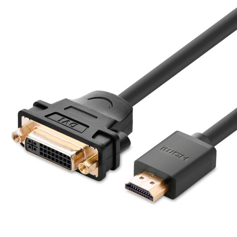 Cabo Adaptador Vídeo Ugreen Hdmi Macho p/Dvi Fêmea Preto