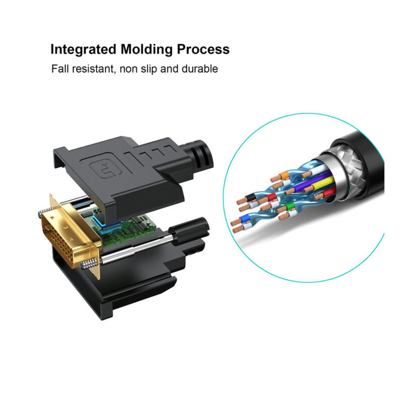 Cabo Adaptador Vídeo Ugreen Hdmi Macho p/Dvi Fêmea Preto