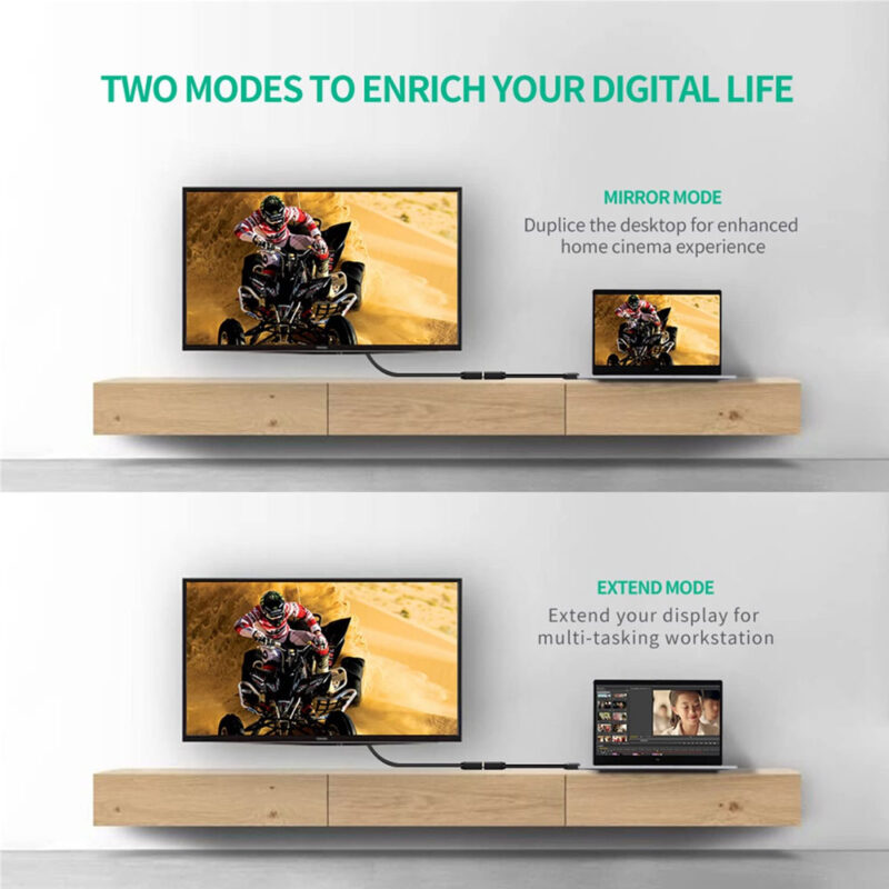 Cabo Adaptador Vídeo Ugreen Hdmi Macho p/Dvi Fêmea Preto