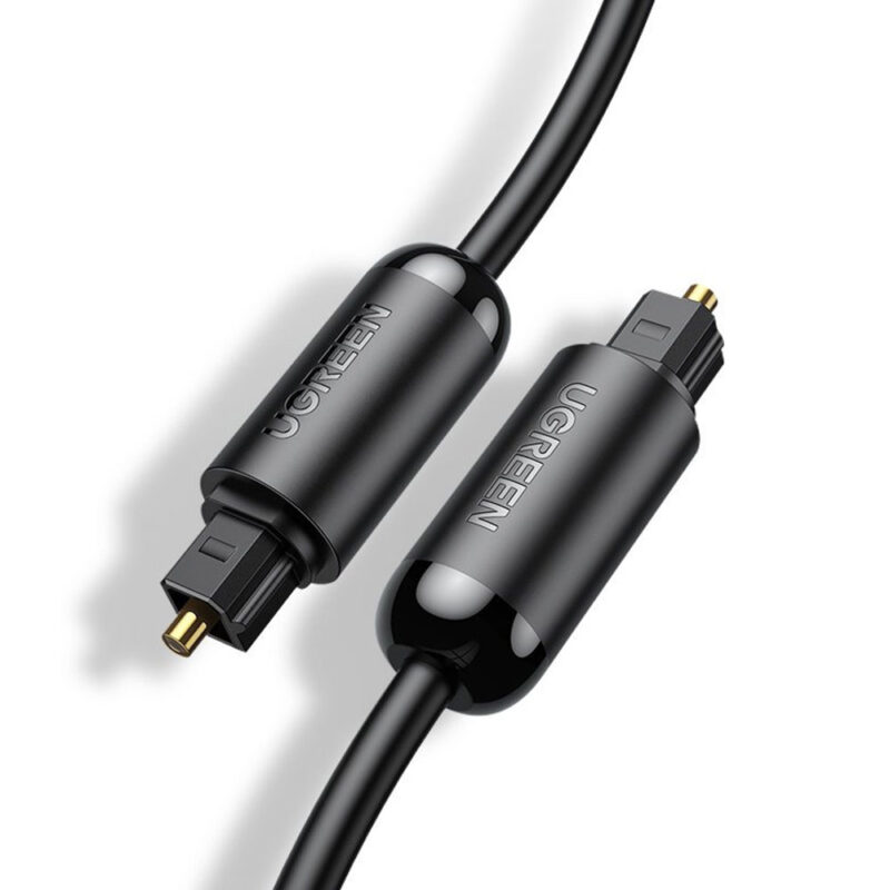 Cabo Fibra Ótica Toslink Ugreen Macho/Macho 1,5 M Preto