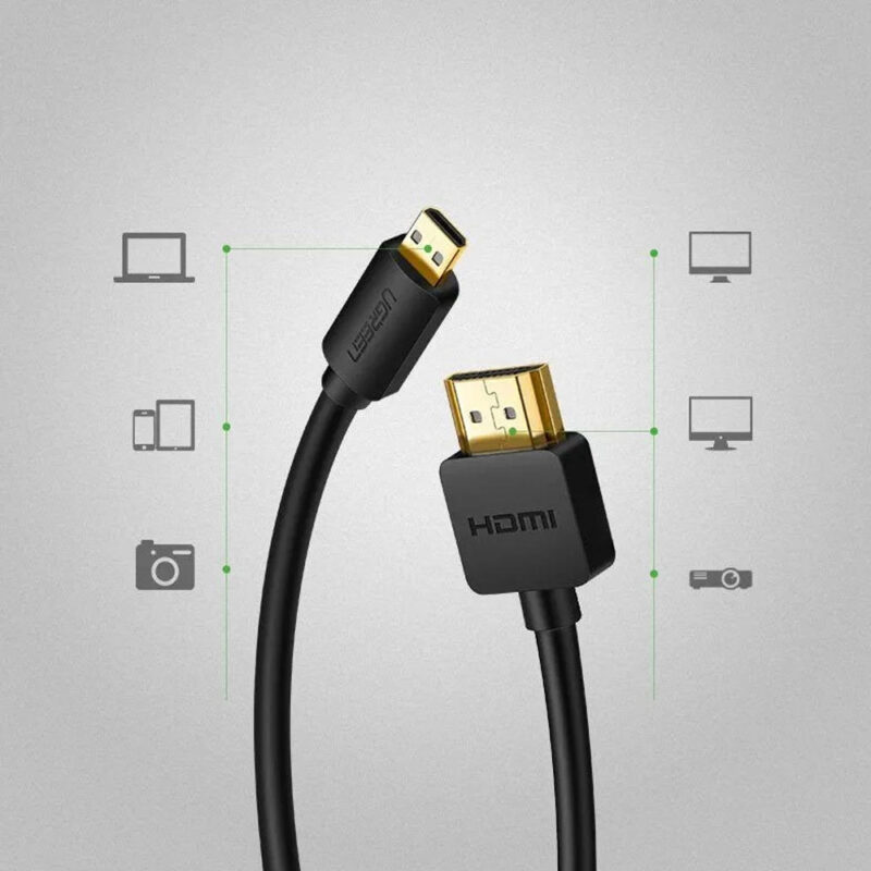 Cabo de Vídeo Ugreen Micro Hdmi p/Hdmi Macho 1.5M Preto