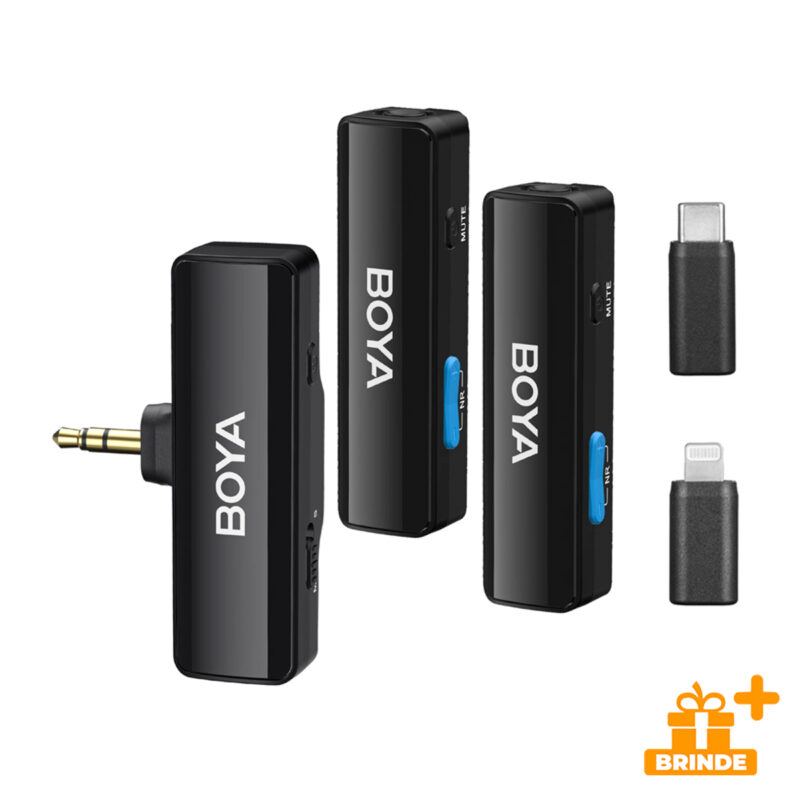 Microfone Lapela Boya Boyalink A2 Android/Ios 3.5mm Preto