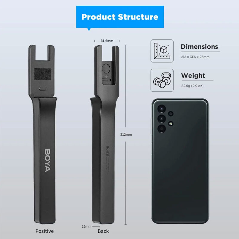 Suporte Portátil Microfone Sem Fio Boya By-xm6 Hm Preto