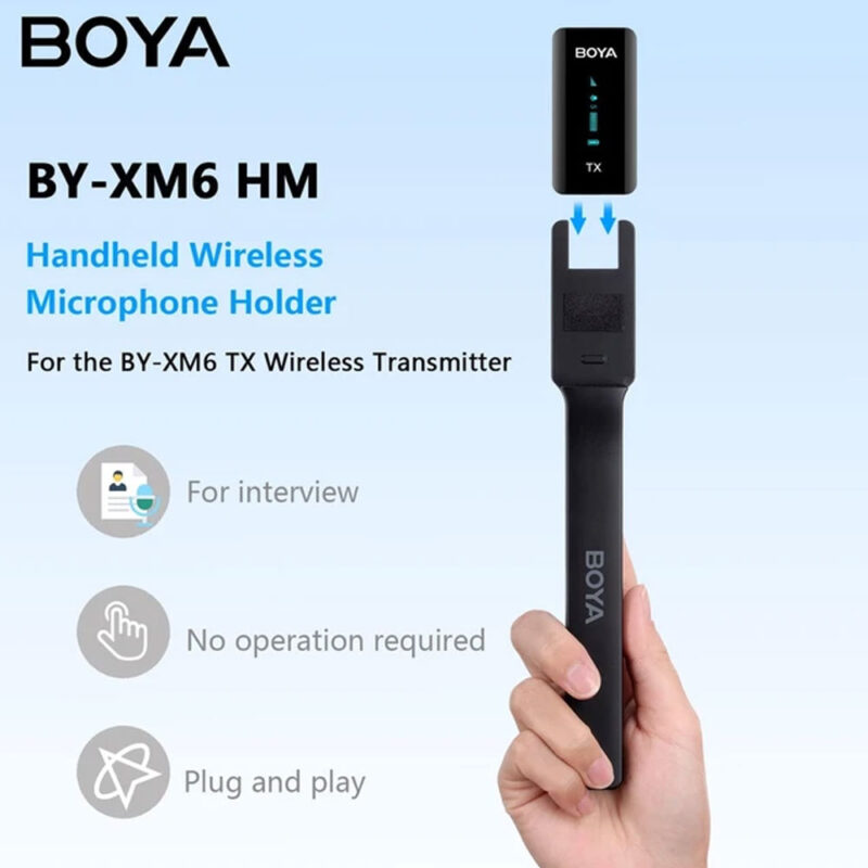 Suporte Portátil Microfone Sem Fio Boya By-xm6 Hm Preto