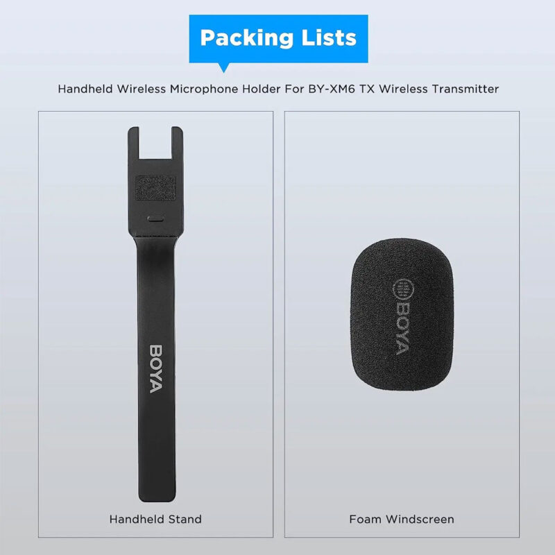 Suporte Portátil Microfone Sem Fio Boya By-xm6 Hm Preto