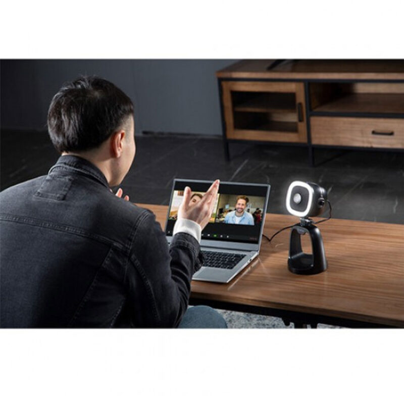 Microfone Mesa Usb A Boya Tudo em Um Câmera 1080p Preto
