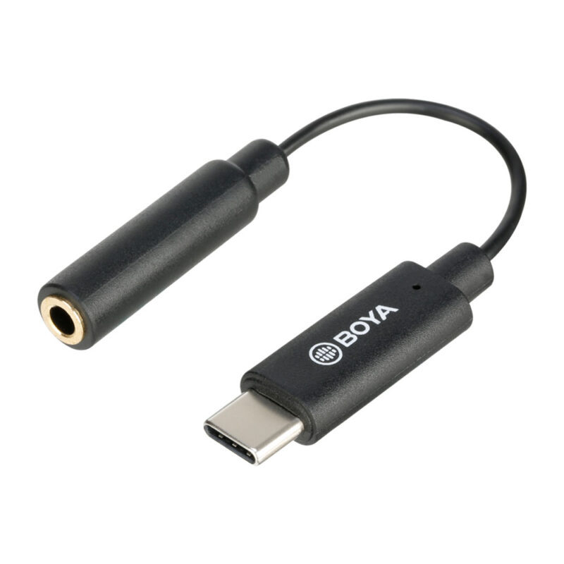 Cabo Adaptador Áudio Boya By-k4 UsbC p/3.5mm Fêmea Preto