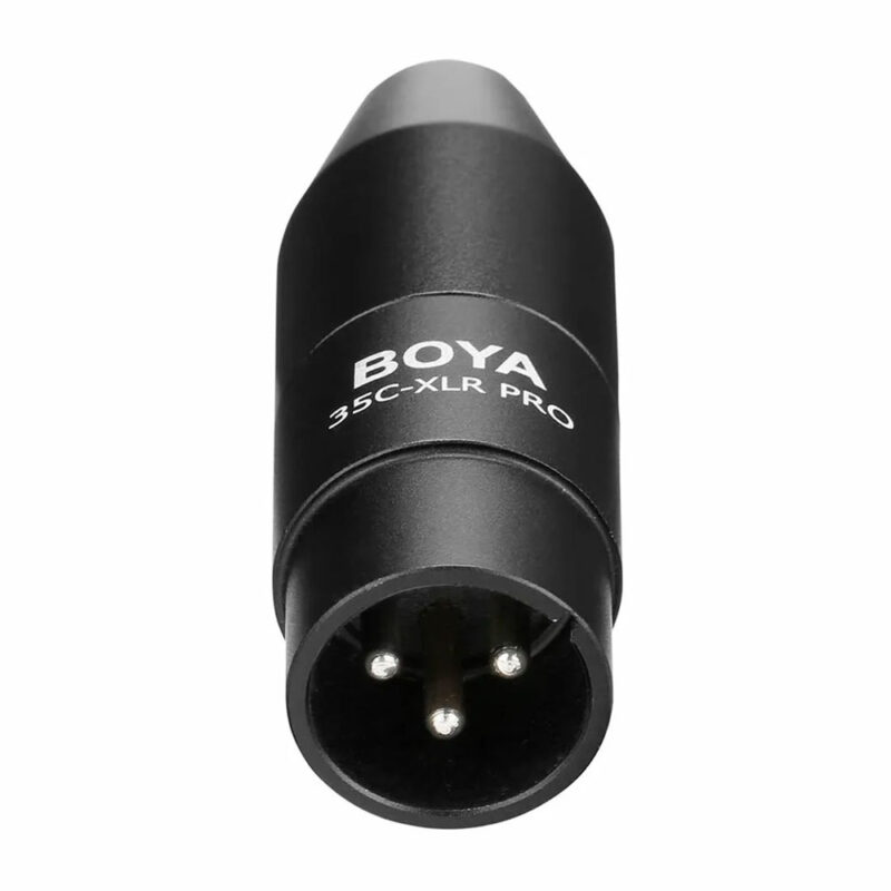 Adaptador de Áudio Boya 3.5mm p/ Xlr 3 Pinos Macho Preto