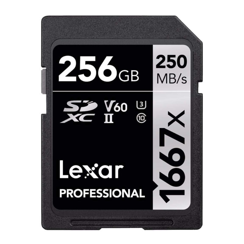 Cartão de Memoria Lexar 256gb 250Mbs V60 U3 c10 Preto