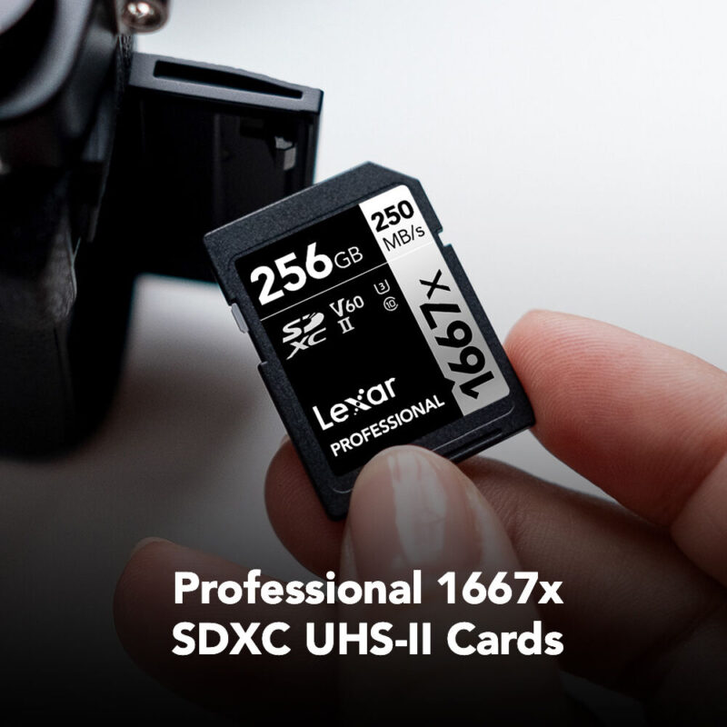 Cartão de Memoria Lexar 256gb 250Mbs V60 U3 c10 Preto
