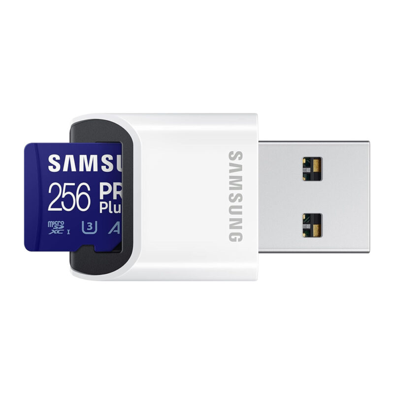 Cartão Memória Samsung 256gb MicroSd Pro Plus e Adap Usb