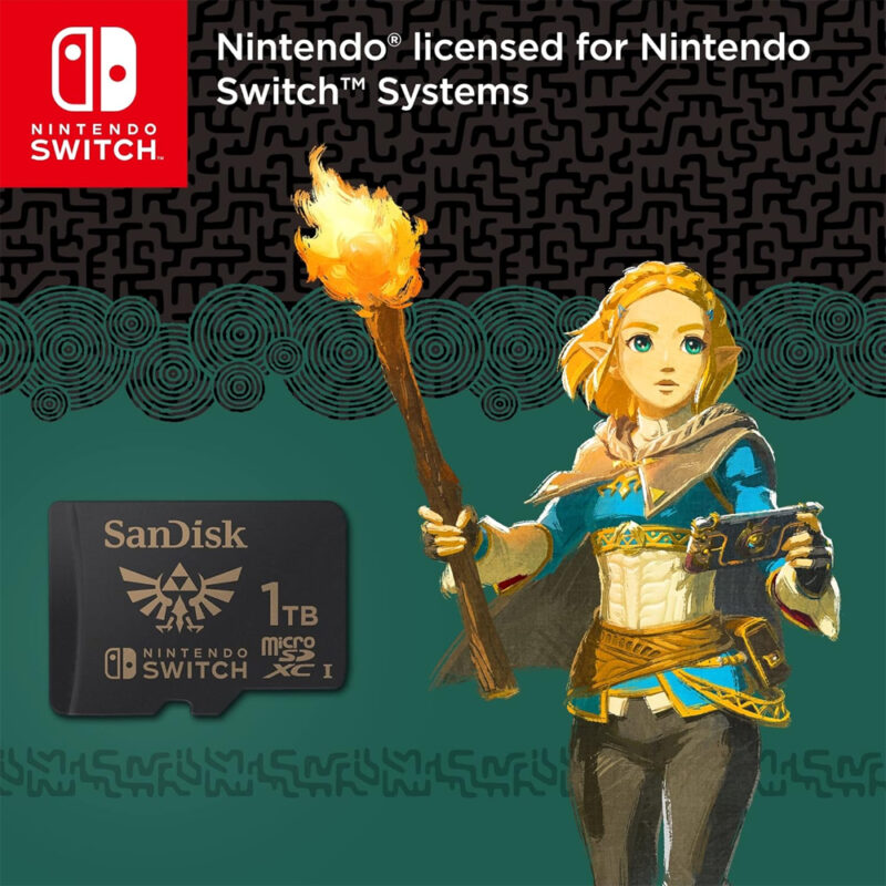 Cartão de Memória Sandisk 1Tb para Nintendo Switch Preto