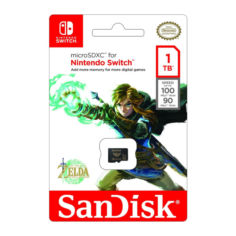 Cartão de Memória Sandisk 1Tb para Nintendo Switch Preto