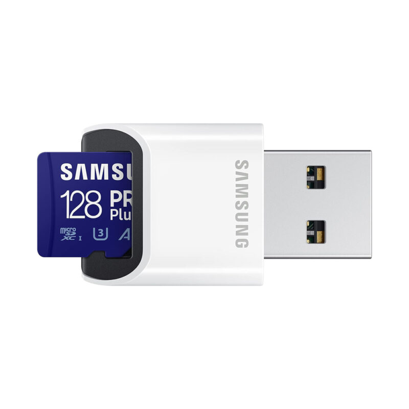 Cartão Memória Samsung 128gb MicroSd Pro Plus e Adap Usb