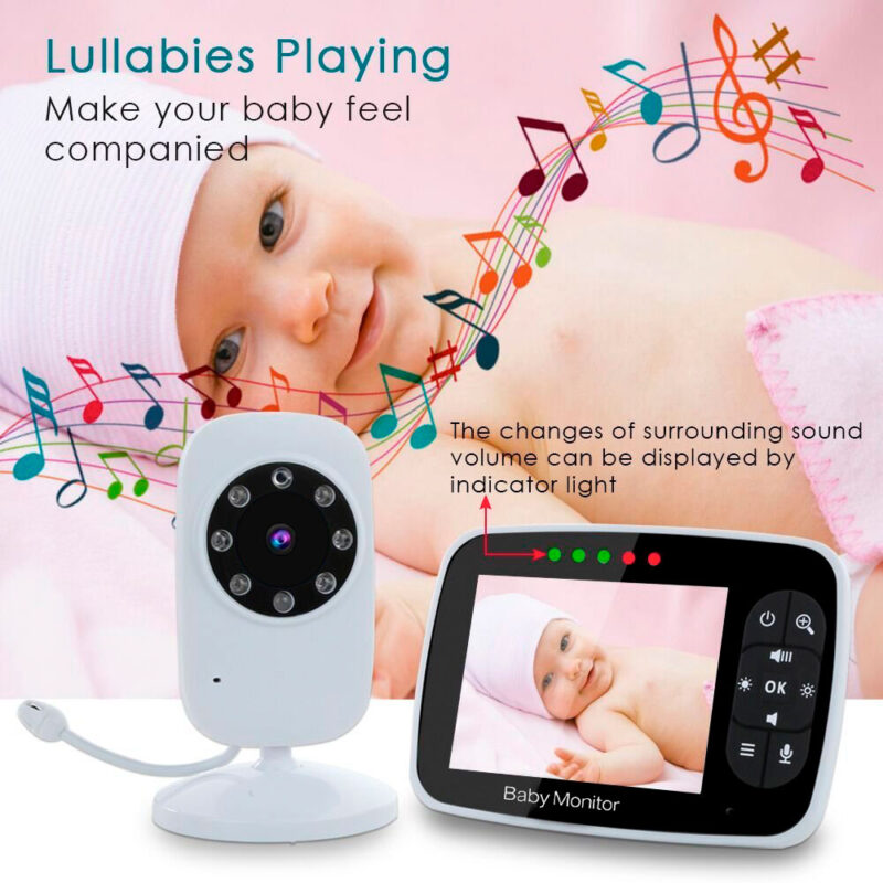 Babá Eletrônica Baby Monitor Câmera 2.4Ghz Tela 3.5 pol.