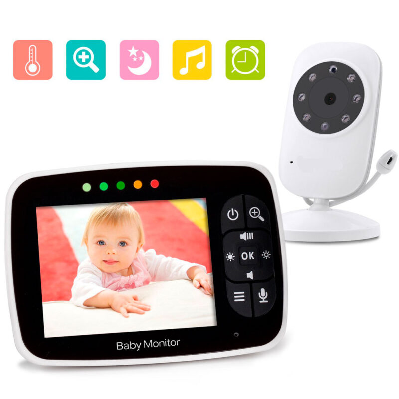Babá Eletrônica Baby Monitor Câmera 2.4Ghz Tela 3.5 pol.