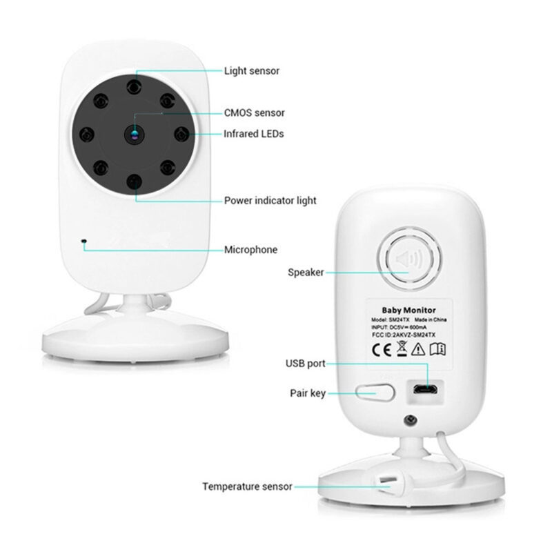 Babá Eletrônica Baby Monitor Câmera 2.4Ghz Tela 3.5 pol.
