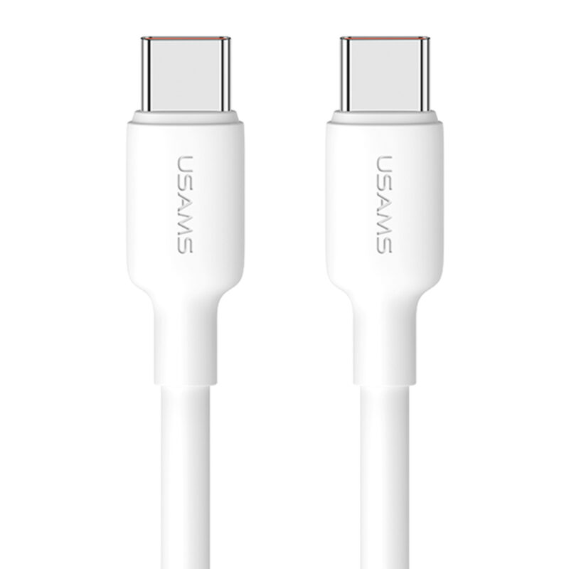 Cabo Usb Usams Tipo C pra Tipo C Pd 100W 3 Metros Branco