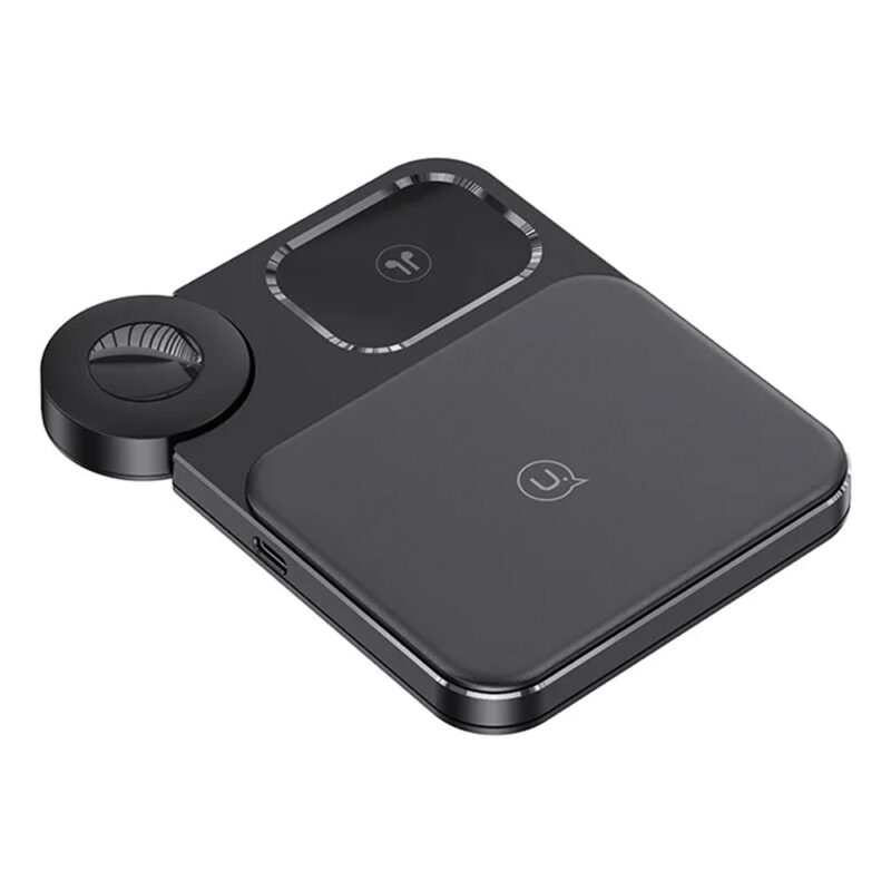 Carregador Sem Fio Usams Máx. 15W 3 em 1 Wireless Preto