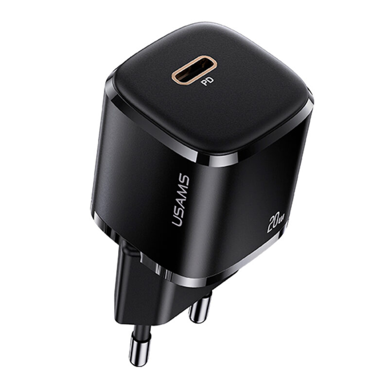 Carregador de Parede Usams 20W Pd 1x Porta Tipo C Preto
