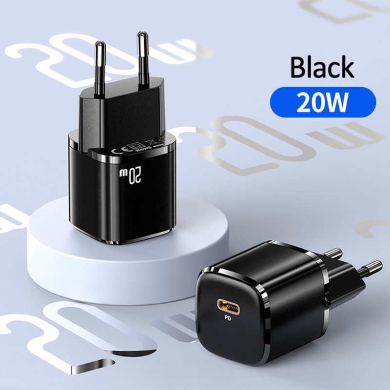Carregador de Parede Usams 20W Pd 1x Porta Tipo C Preto