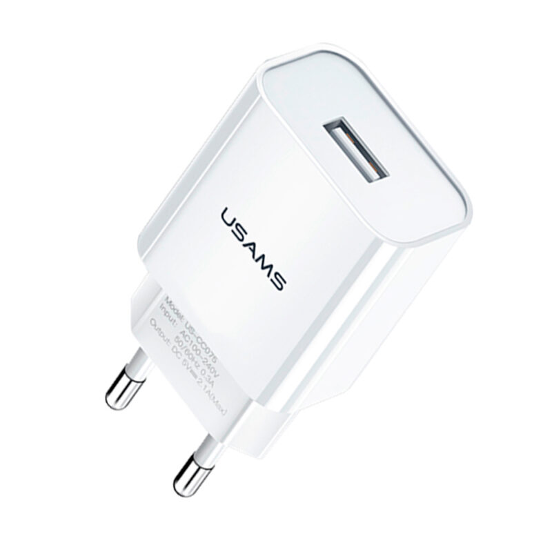 Carregador de Parede Usams Máx. 2.1A Porta Usb A Branco