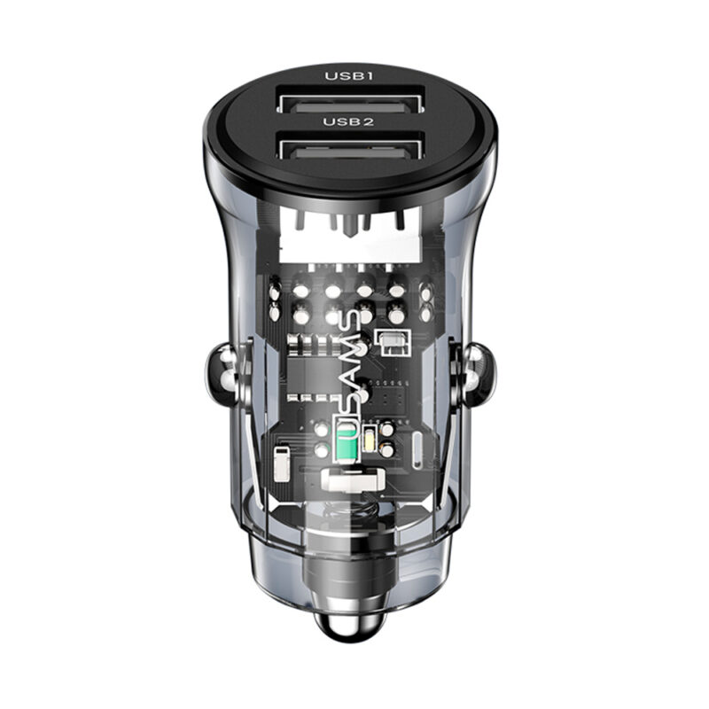 Carregador Veicular Usams Máx 15W Porta Usb A Azul Preto