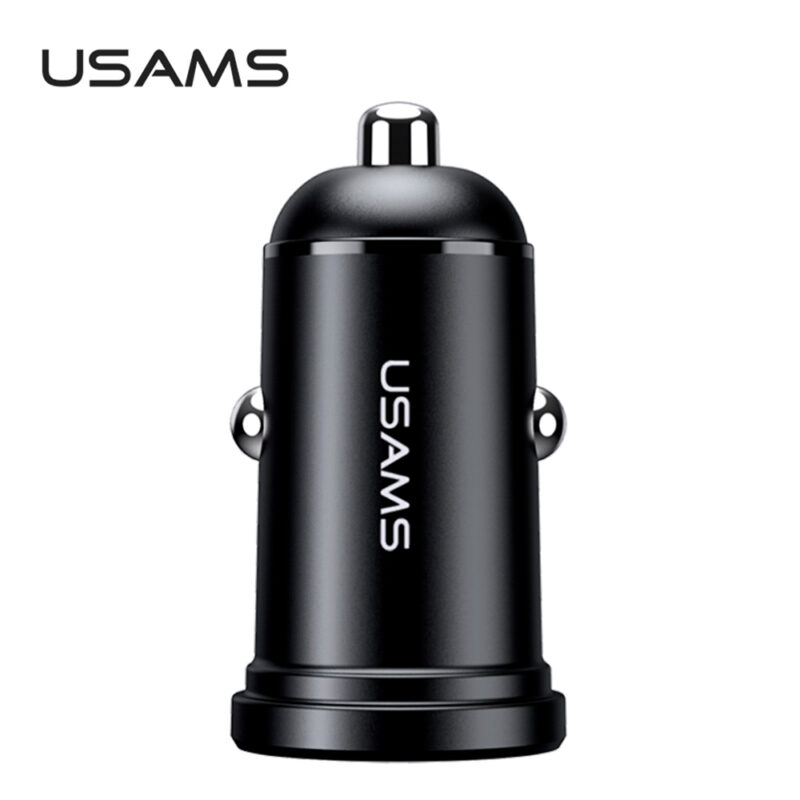 Carregador Veicular Usams Máx. 2.4A 2x Porta Usb A Preto