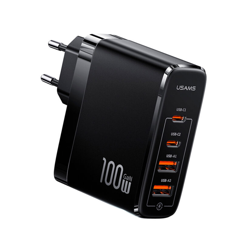 Carregador de Mesa Usams Portas Usb A/C Máx. 100W Preto