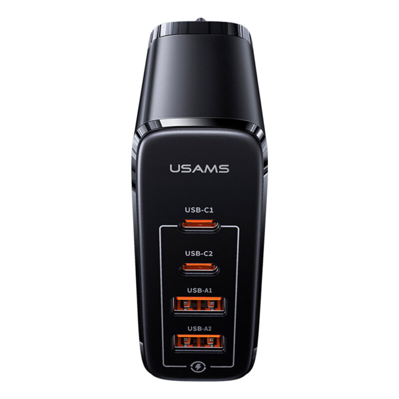 Carregador de Mesa Usams Portas Usb A/C Máx. 100W Preto