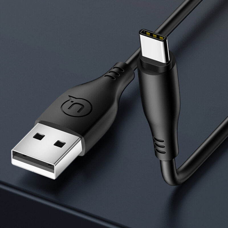 Cabo Usb Usams Usb Tipo A pra Tipo C Máx 2A 1Metro Preto