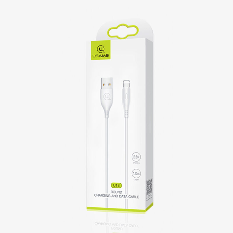 Cabo Usb Usams Usb A pra Lightning Max. 2A 1Metro Branco
