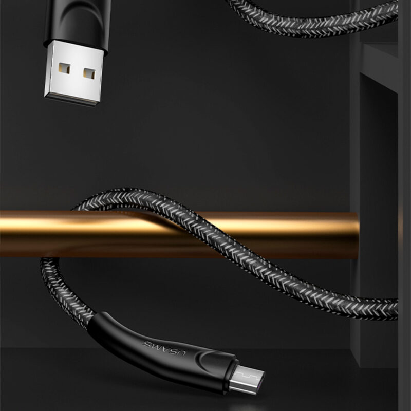 Cabo Usb Usams Micro Usb pra Usb A Máx 2A 3 Metros Preto
