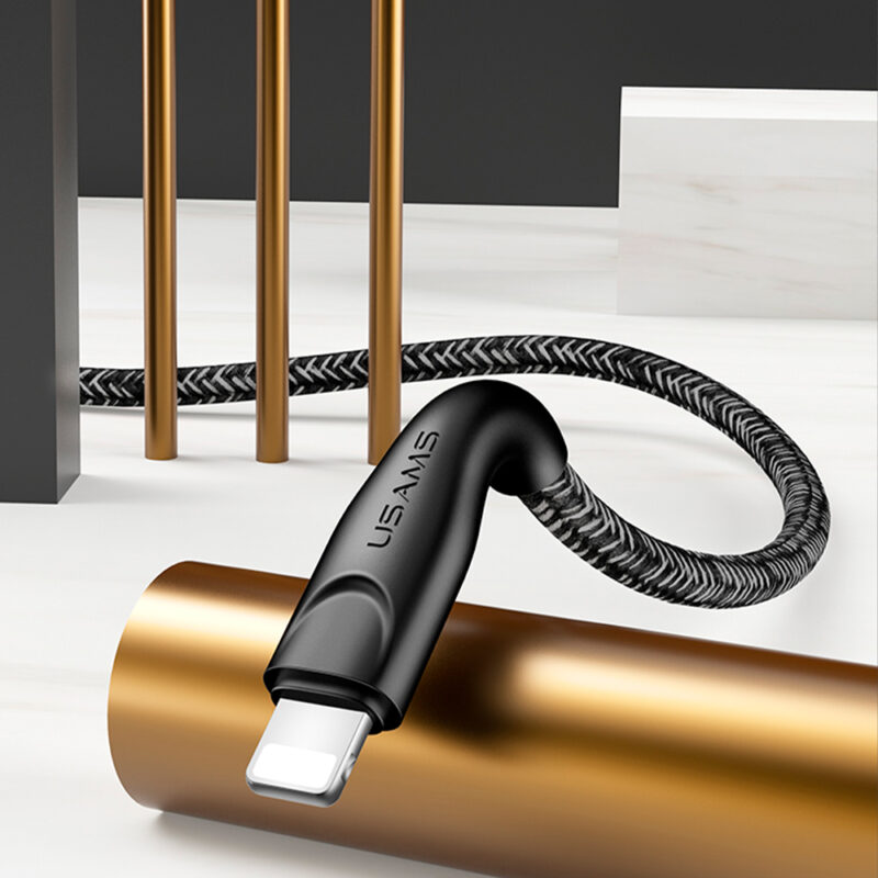 Cabo Usb Usams Usb A pra Lightning Máx. 2A 2Metros Preto