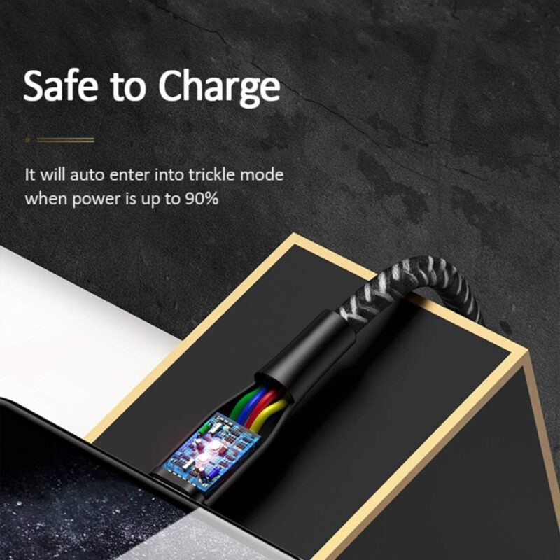 Cabo Usb Usams Usb A pra Lightning Máx. 2A 2Metros Preto