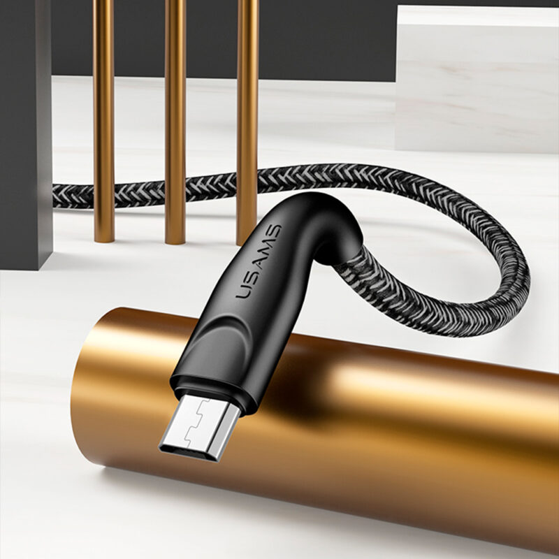 Cabo Usb Usams Usb A pra Micro Usb Máx. 2A 2Metros Preto