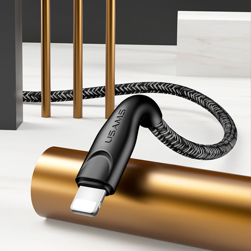 Cabo Usb Usams Usb A pra Lightning Máx. 2A 3Metros Preto