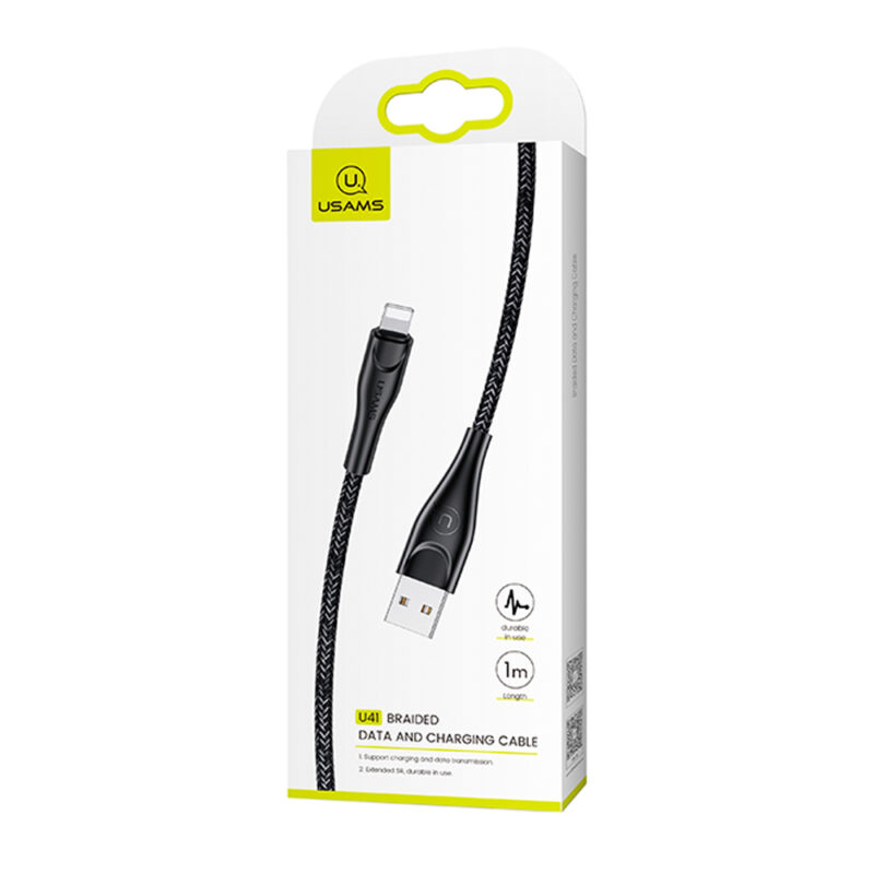 Cabo Usb Usams Usb A pra Lightning Máx. 2A 3Metros Preto