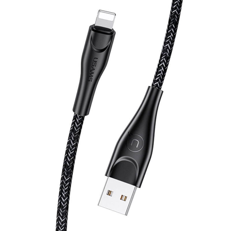 Cabo Usb Usams Usb A pra Lightning Máx. 2A 1 Metro Preto