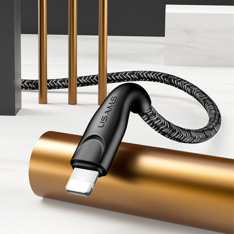 Cabo Usb Usams Usb A pra Lightning Máx. 2A 1 Metro Preto