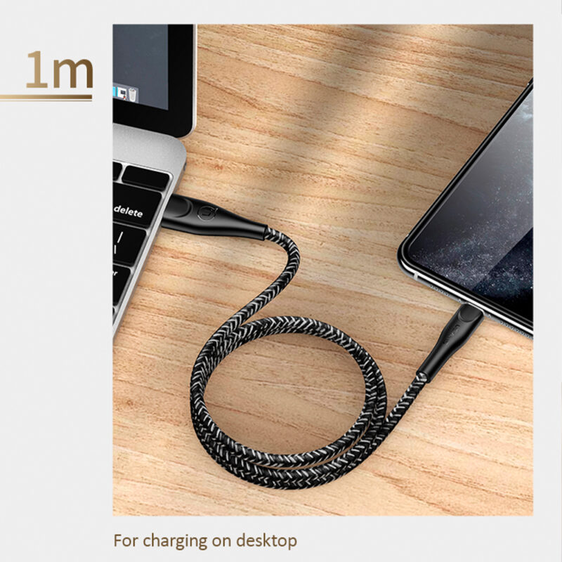 Cabo Usb Usams Usb A pra Lightning Máx. 2A 1 Metro Preto