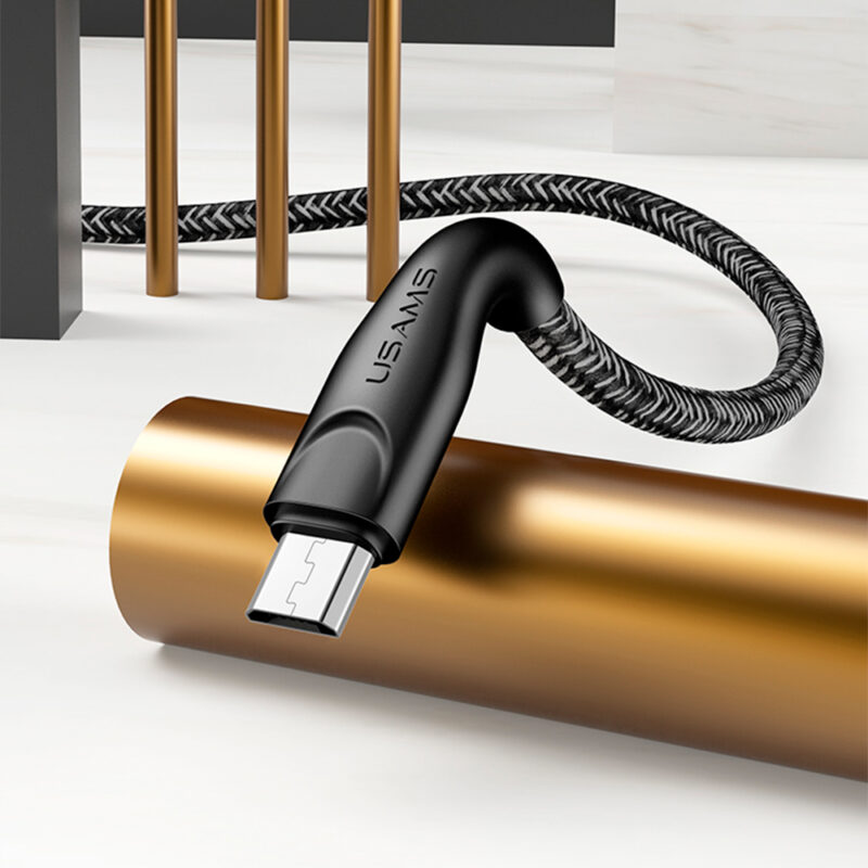 Cabo Usb Usams Usb A pra Micro Usb Máx. 2A 1Metro Preto