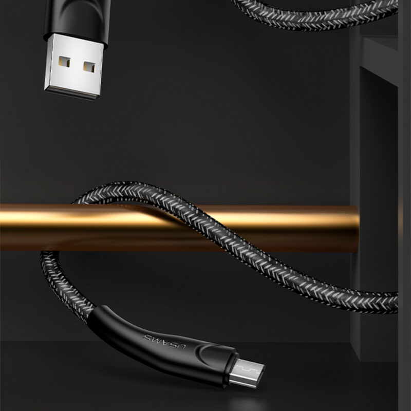 Cabo Usb Usams Usb A pra Micro Usb Máx. 2A 1Metro Preto