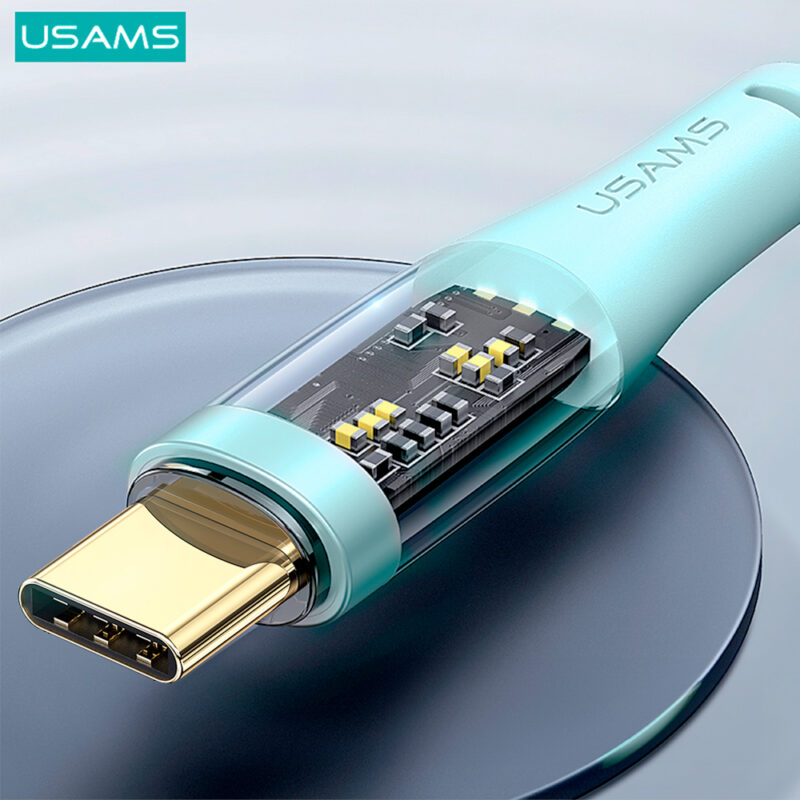 Cabo Usb Usams Usb C pra Usb C Pd 100W 1.2 Metros Verde