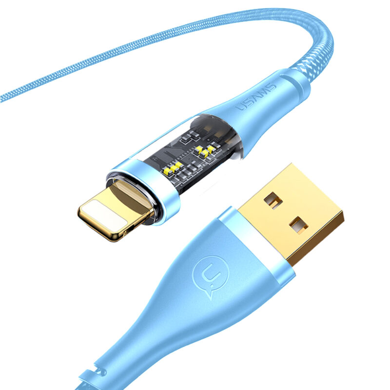 Cabo Usb Usams Usb A pra Lightning Máx. 2.4A 1.2 M Azul