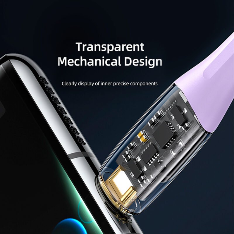 Cabo Usb Usams Usb A pra Tipo C 6A 66W 1.2Metros Púrpura