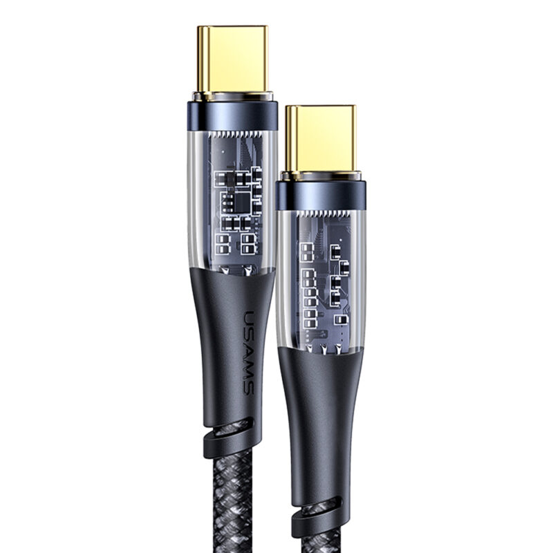 Cabo Usb Usams Usb C para Usb C Pd 100W 1.2Metro Preto